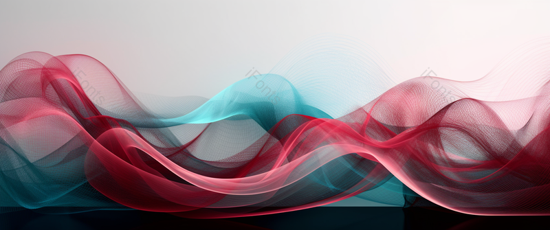 抽象的蓝色和红色波,孤立在白色背景,插画/手绘图,插画/手绘图库,插画/手绘图下载,插画/手绘